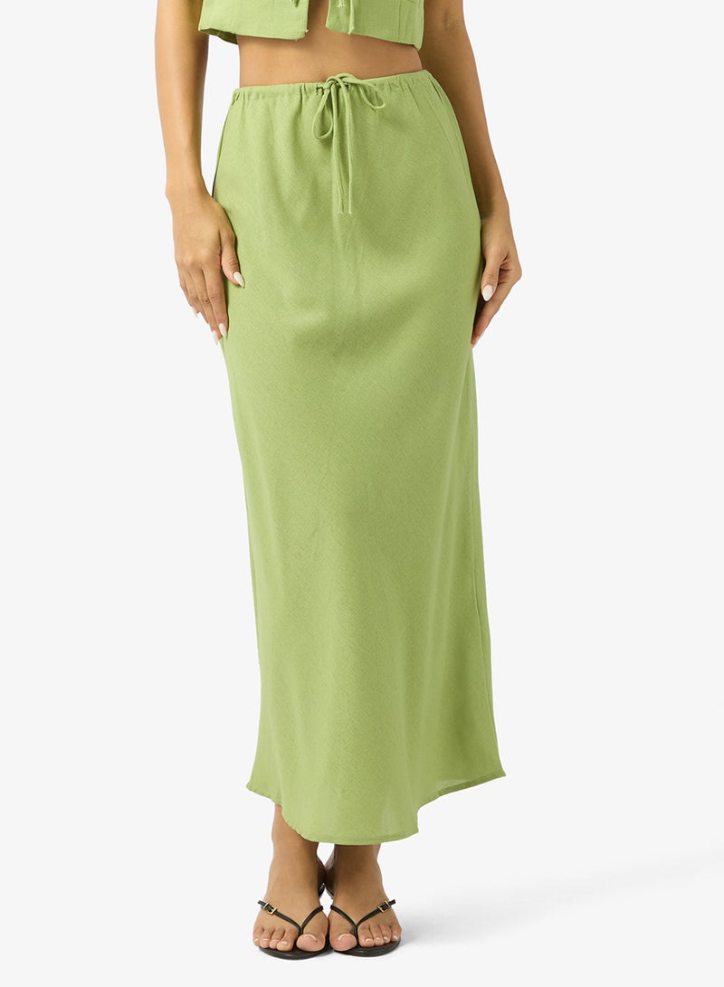 Ginger Tie Up Vest & A Line Skirt Coord Set - Image 4